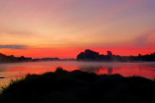 P. Corbineau - Conquêtes 2011 (rött/red) : Red sun through the mists of Loire